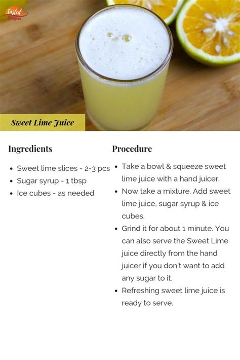 Mosambi Juice - Sweet Lime Juice | Tasted Recipes | Recipe | Lime juice recipes, Summer drink ...