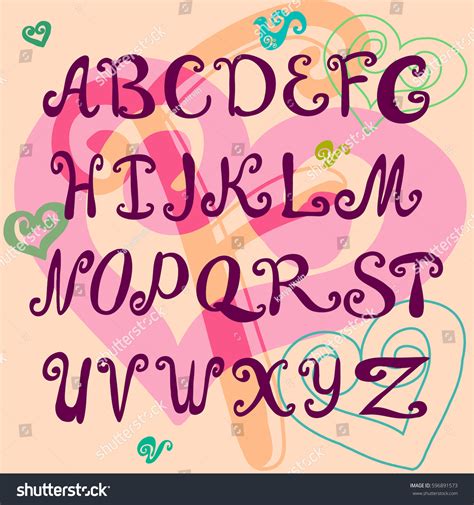 Lettering Hand Painted Font Painted Alphabet Stock Illustration ...