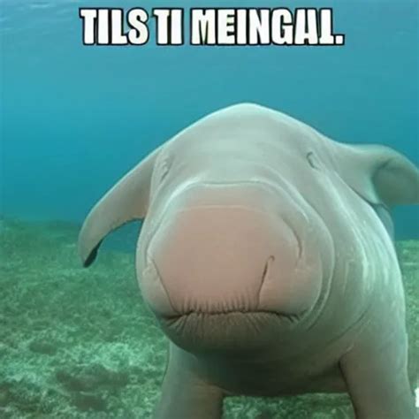 wallace the dugong, meme | Stable Diffusion