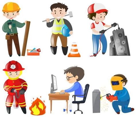 Personas trabajando en diferentes puestos de trabajo. - Descargar Vectores Gratis, Illus ...