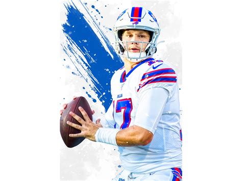 Josh Allen Buffalo Bills Poster Print Sports Art Football | Etsy