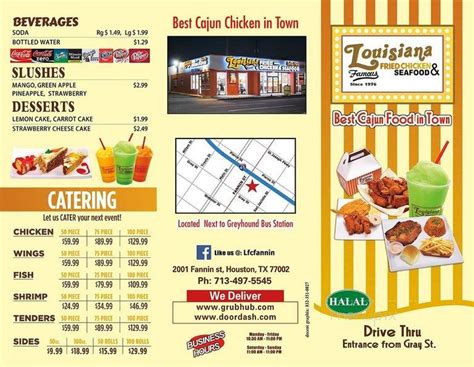 Louisiana Famous Fried Chicken Menu Prices | NAR Media Kit