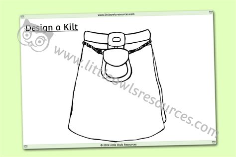 FREE Design a Kilt printable Early Years/EY (EYFS) resource/download — Little Owls Resources - FREE