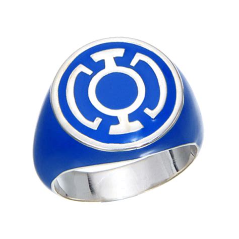 Blue Lantern Inspired Silver Ring Full Blue Jewelry