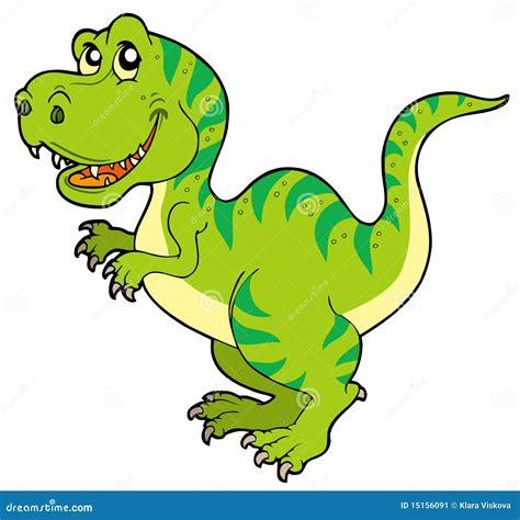 Cartoon Tyrannosaurus Isolated On White Background | CartoonDealer.com ...