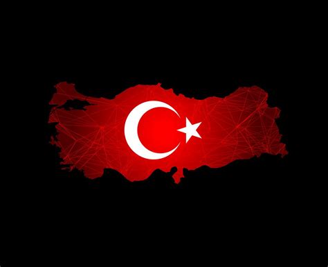 Turkey map with flag. flag map turkey country on digital background ...