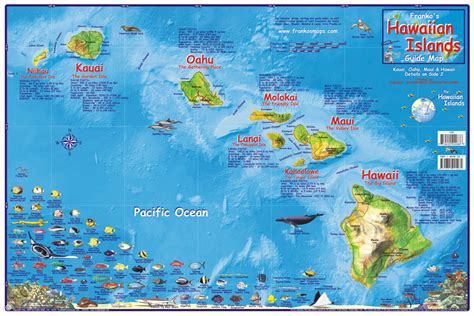 Hawaiian Island Chain Map (English) | Franko's Fabulous Maps of Favorite Places! - frankosmaps.com