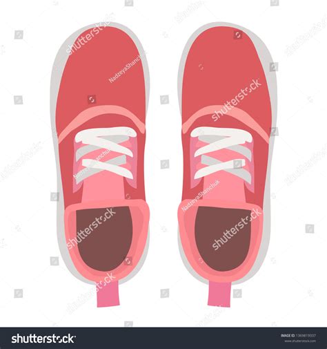 Sneakers Shoes Top View Isolated Vector Stock Vector (Royalty Free) 1369819337