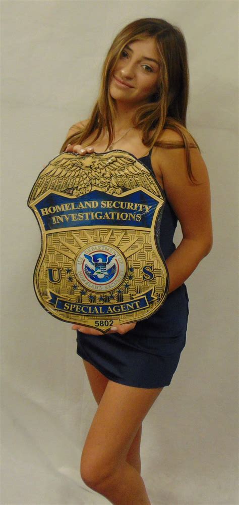 Homeland Security Investigations Special Agent Badge All Metal Sign. 13 x 18" (With Badge Number ...