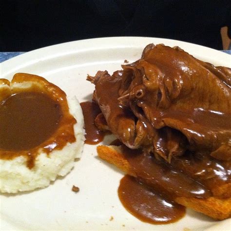 open faced roast beef sandwich with gravy near me