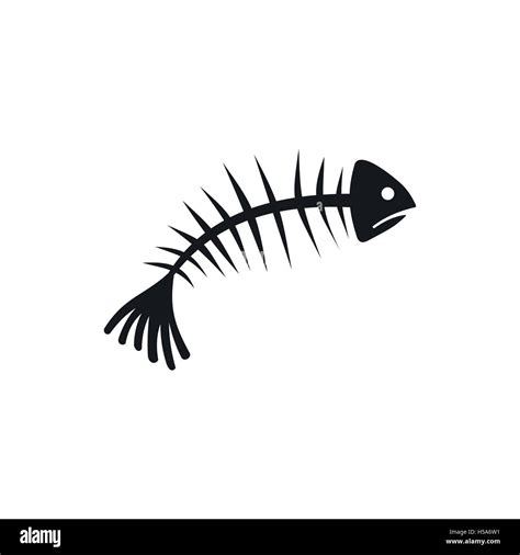 Fish bones icon, simple style Stock Vector Image & Art - Alamy