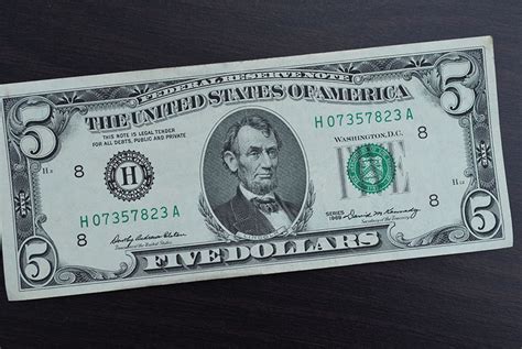 1969 Rare Five Dollar Bill Old 5 Dollar Banknote US - Etsy