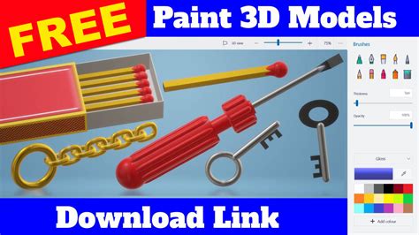 Paint 3d Models available for Free download | Paint 3D Modeling