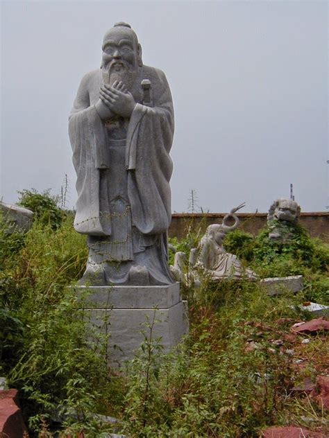 Centripetal Force: Confucius Statue in Qufu, China, his Centre of Learning