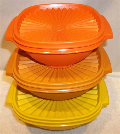 Vintage Tupperware Servalier Storage Bowls Set Harvest Colors Autumn Splendor | Vintage ...