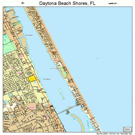 Daytona Beach Shores Florida Street Map 1216550