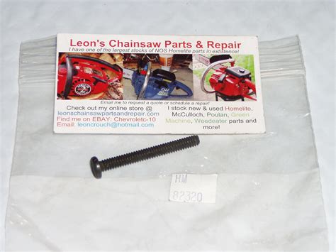 NOS Homelite Super 2, XL, XL-2 Chainsaw Muffler Mounting Screw 82320