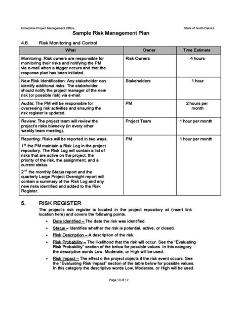 New Hospital Risk Management Plan Template | Risk management ...