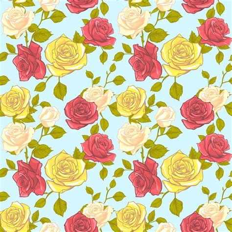 flower rose seamless pattern, vector floral rose seamless pattern, flower background 506520 ...