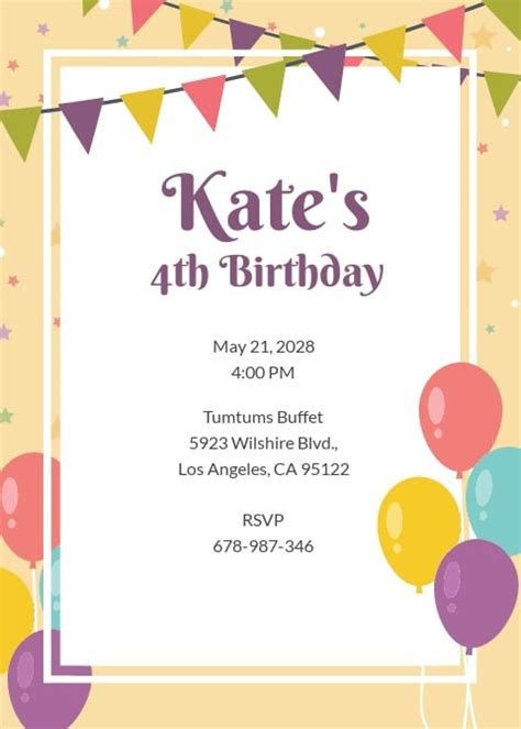 FREE Email Birthday Invitation Template - Word (DOC) | PSD | InDesign ...