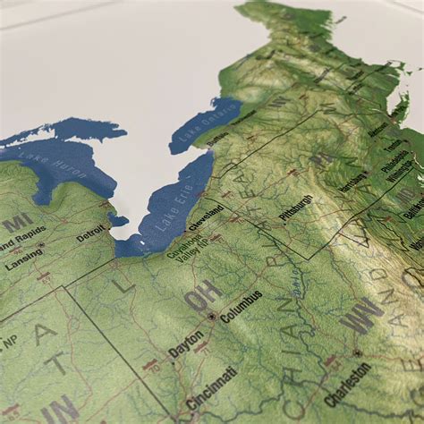 United States 3D Raised Relief Map // Natural - 3D Topographical Maps ...