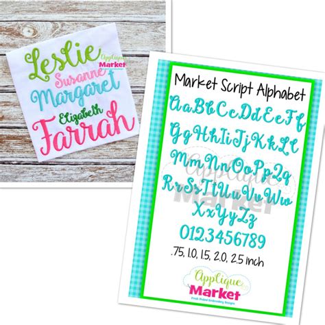 MARKET SCRIPT FONT | Script alphabet, Embroidery fonts, Script