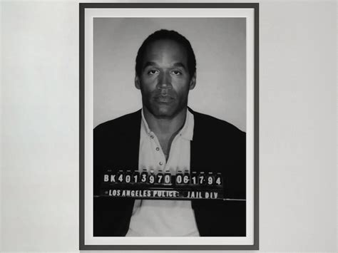 Buy O. J. Simpson Mugshot Poster, Celebrity Mugshot, Art Prints ...