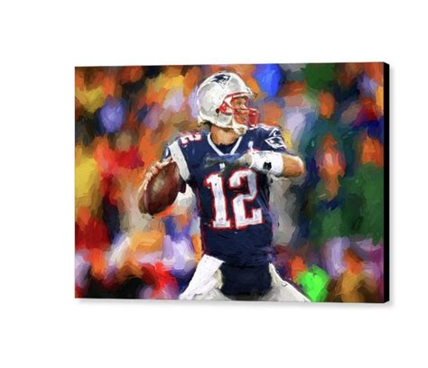 Tom Brady Art Tom Brady Canvas Tom Brady Painting Tom Brady - Etsy ...