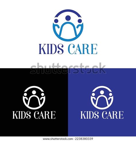 Kids Care Creative Minimal Logo Design Stock Vector (Royalty Free ...