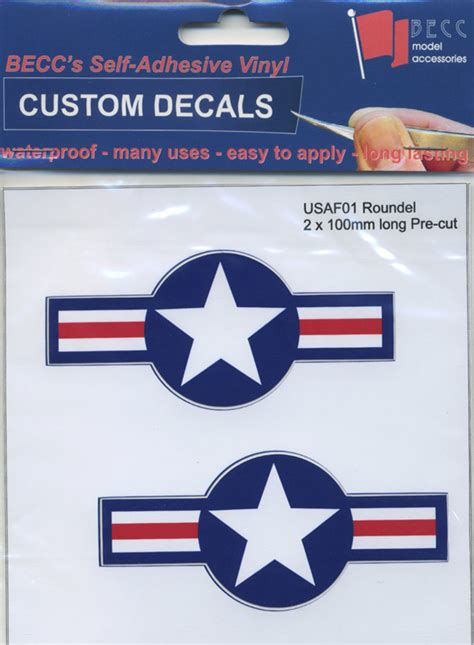 US AIR FORCE Roundels - Model Decal Stickers - USAF01 | eBay