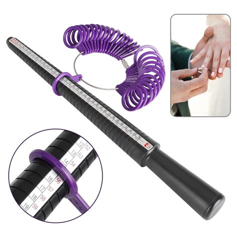 EEEkit Ring Sizer and Mandrel Measuring Tool, Plastic Jewelry Making ...