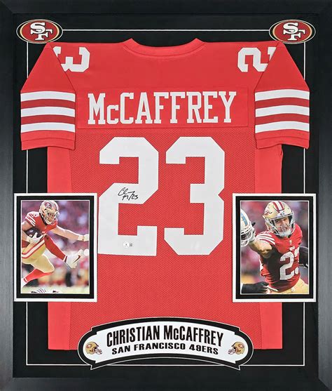 Christian McCaffrey Autographed San Francisco 49ers Jersey Framed