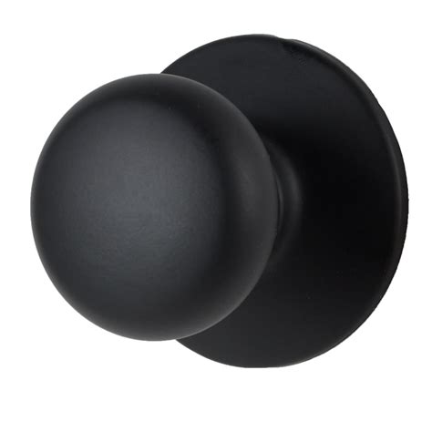 Shop Schlage Plymouth Matte Black Round Passage Door Knob at Lowes.com