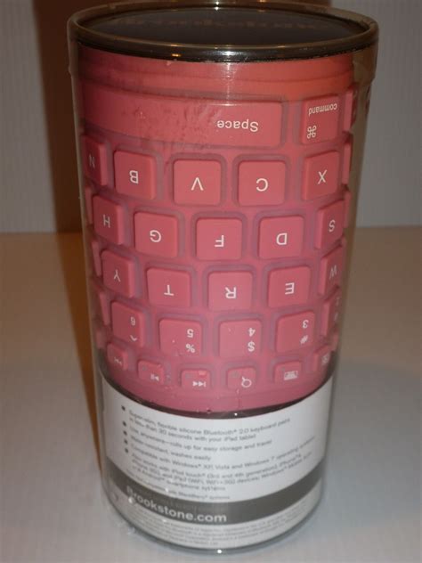 Brookstone Bluetooth Roll Up Keyboard, Pink | eBay