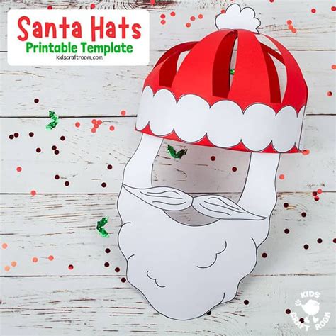 Paper Santa Hat Craft | Santa hat crafts, Hat crafts, Fun christmas crafts