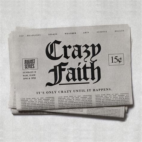 I DARE You To Have Crazy Faith! – The Chic Evangelist