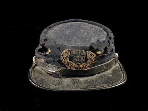 U.S. Military Kepi Headdress Damaged but Complete Late 19th Century ...