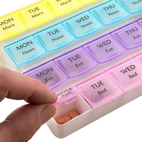 Weekly Pill Organizer with 28 Compartments, by MEDca | CarismedicCarismedic