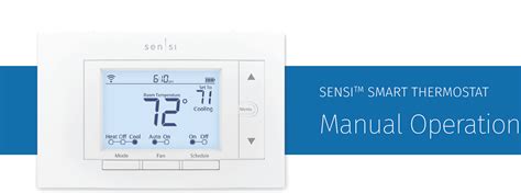 Emerson Sensi Smart Thermostat Manual - Sen|Si 1F87U-42WF, ST55