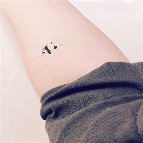 Sleepy Panda Bear Temporary Tattoo set of 3 - Etsy