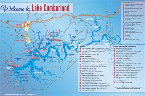 Lake Cumberland tourist map - Ontheworldmap.com