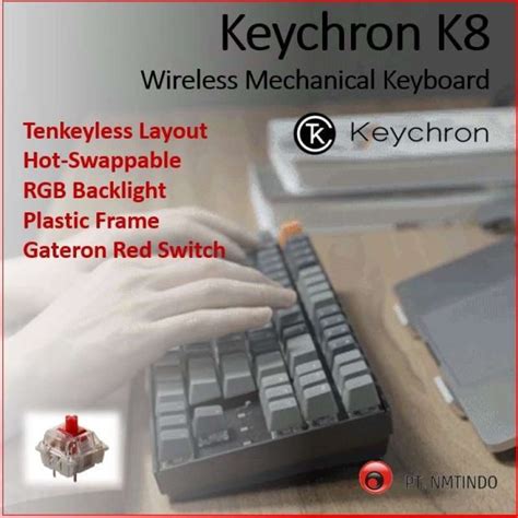 Promo Keychron K8 Hot Swappable Rgb Backlight Plastic Frame Gateron Switch Diskon 10% di Seller ...