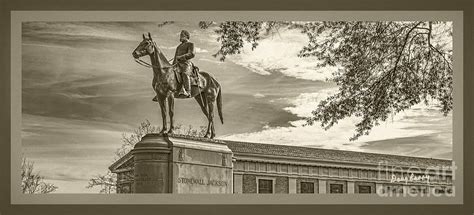 Stonewall Jackson Statue and Memorial on Monument Avenue With Borders ...