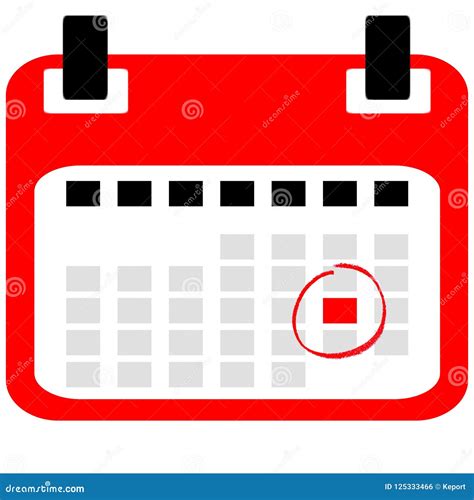 Calendar Icon with Reminder Stock Illustration - Illustration of calendar, page: 125333466