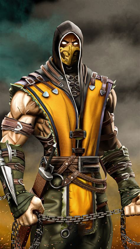 640x1136 Scorpion From Mortal Kombat 5k iPhone 5,5c,5S,SE ,Ipod Touch ,HD 4k Wallpapers,Images ...