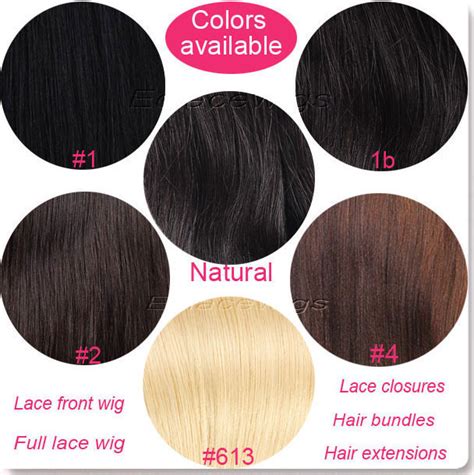 Full lace wigs in stock color chart - Human Hair Wigs Color Chart - Human Hair Full Lace Front ...