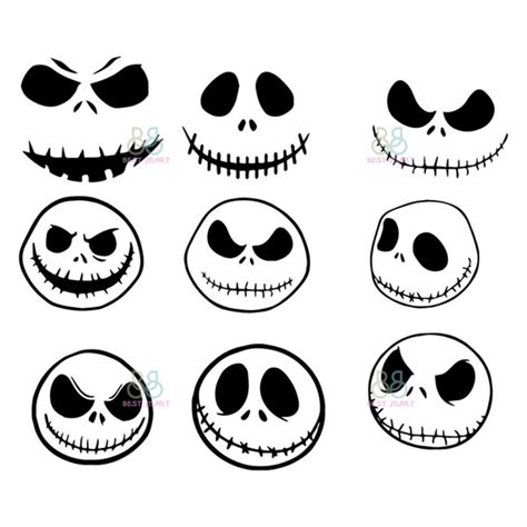 Jack Skellington Face Svg, Halloween Svg, Jack Skellington F | Inspire ...