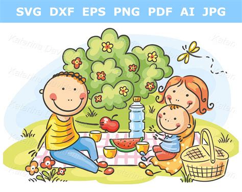 Children Picnic Clipart