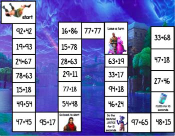 Fortnite Math Fluency Game (2-Digit Addition with Regrouping) | TpT