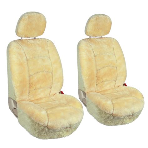 Leader Accessories 2 Sheepskin Seat Covers for Car Truck SUV Front Seat ...